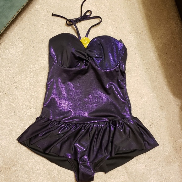 Disney Other - Disney Ursula villain one-piece purple swimsuit